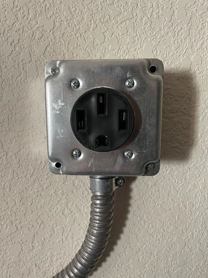 NEMA 14-50 outlet installed for Smart Home Electrical in Bono